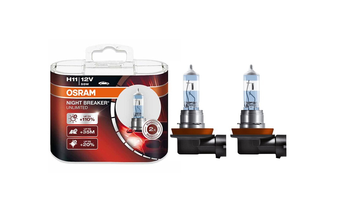 OSRAM - Night Breaker H11 Headlight Bulb - L.A. Car Accessories